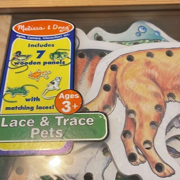Melissa and Doug Pet Lace Trace Set 7 Wooden Boards - Picture 14 of 15